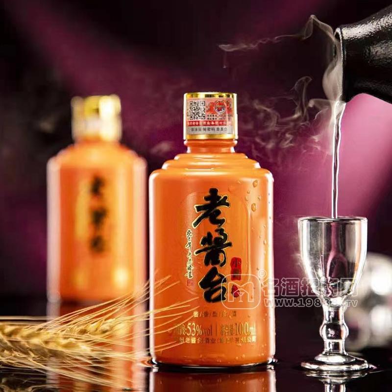 老醬臺(tái)53度醬香型白酒小醬酒招商100mL