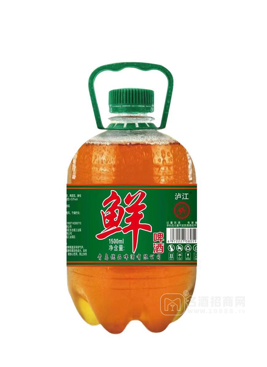 青島優(yōu)品瀘江鮮啤酒1500ml