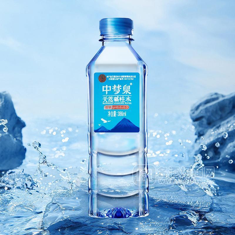 中夢泉天然堿性水小分子水礦泉水386ml