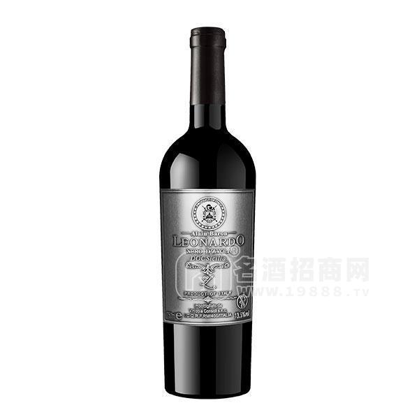 里昂納多老人頭黑珍珠干紅葡萄酒