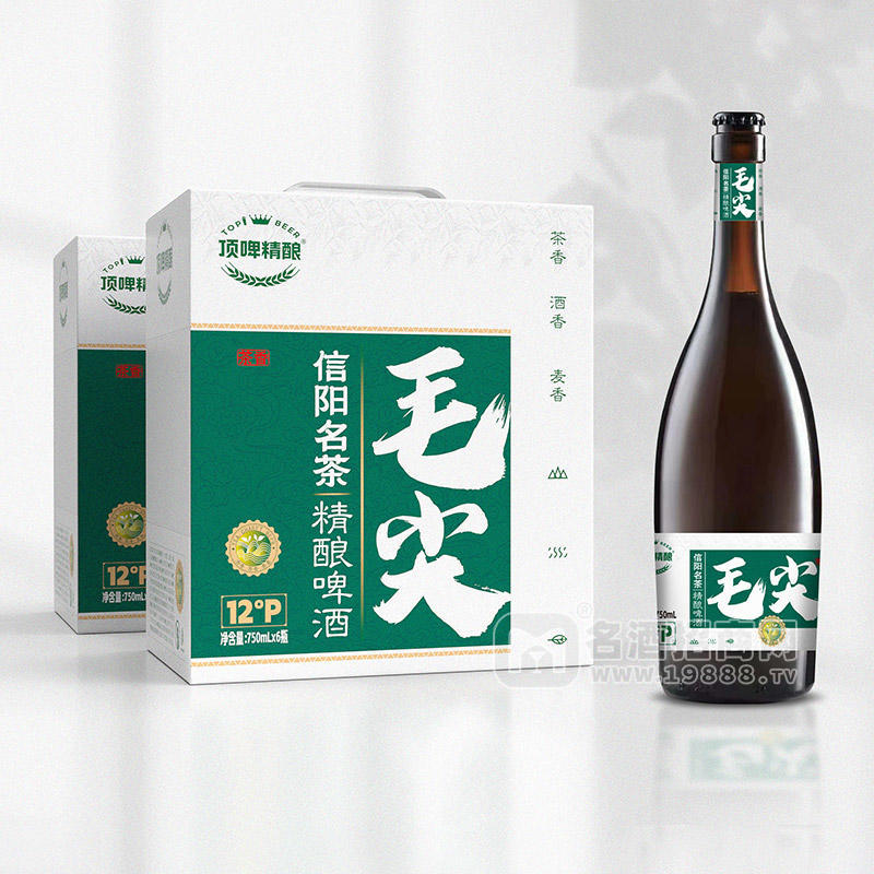 頂啤精釀毛尖精釀啤酒12°P箱裝招商750ml×6瓶