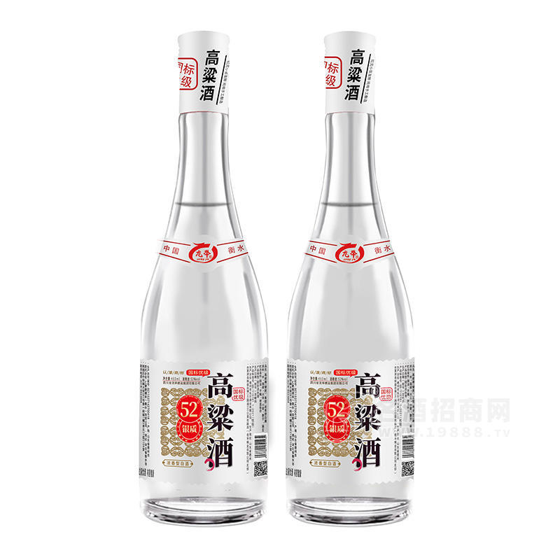 龍舉高粱酒52度銀質(zhì)濃香型白酒瓶裝招商