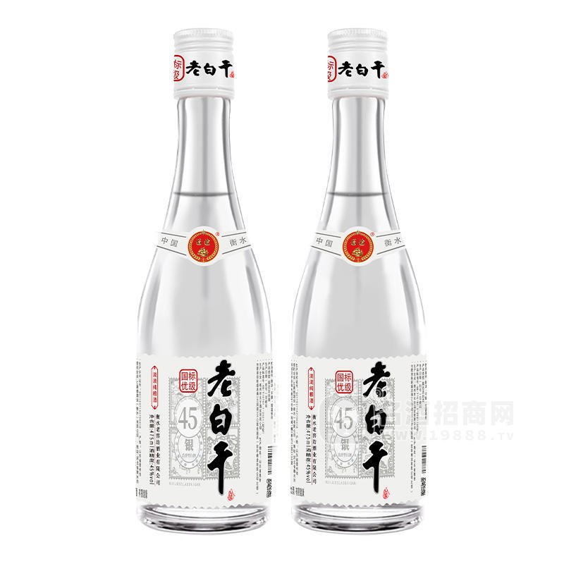 龍舉老白干45度銀質(zhì)白酒瓶裝招商475ml