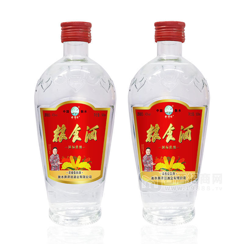 奔澤坊糧食酒42度濃香型白酒瓶裝招商500ml
