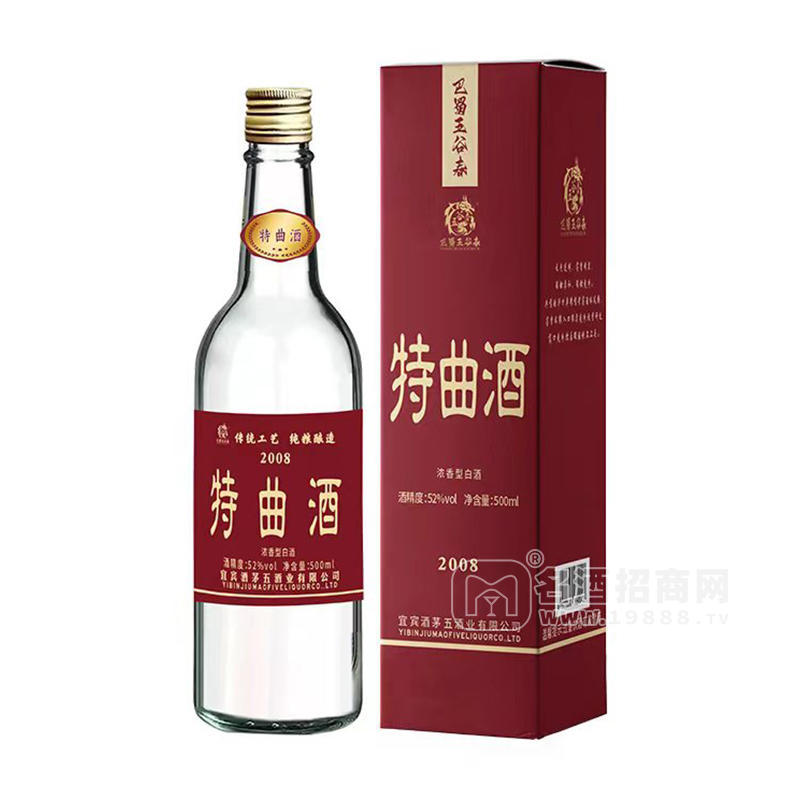 巴蜀五谷春2008特曲酒濃香型白酒招商500L