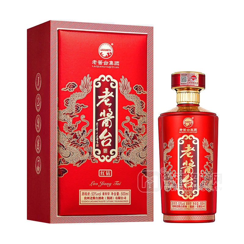 老醬臺(tái)醬香型白酒醬酒招商代理紅鉆500mL