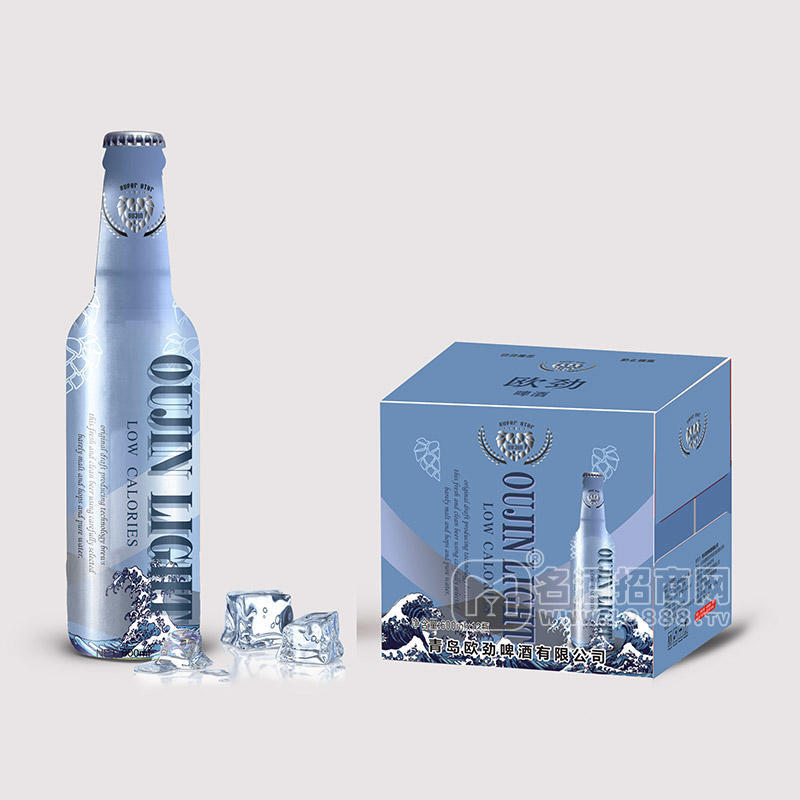 歐勁啤酒藍(lán)瓶箱裝招商600ml×12瓶
