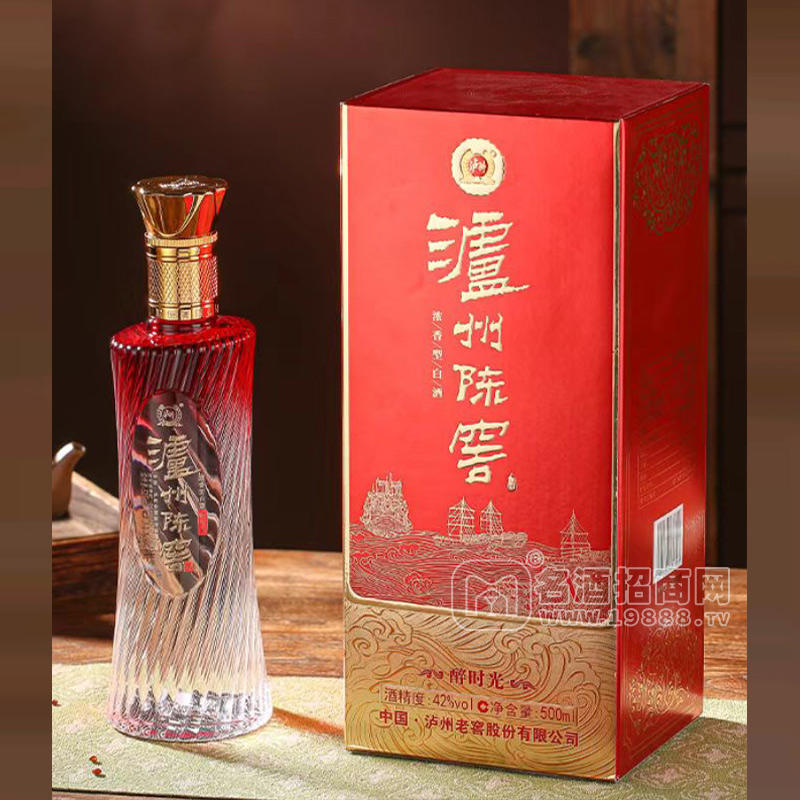 瀘州陳窖醉時光42%vol濃香型白酒禮盒裝招商500ml