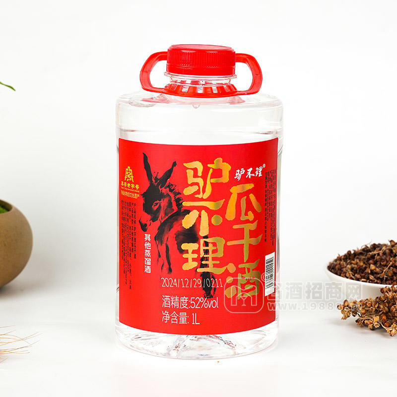 驢不理瓜干酒其他蒸餾酒52度白酒招商1L
