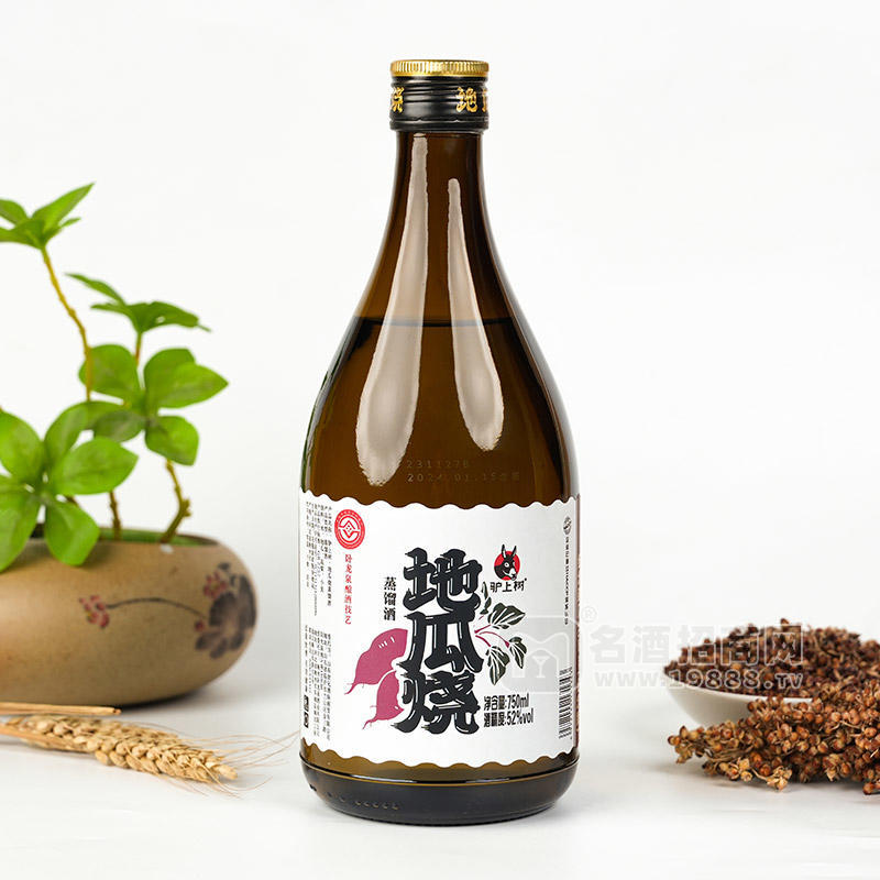 驢上樹地瓜燒酒蒸餾酒52度招商750ml