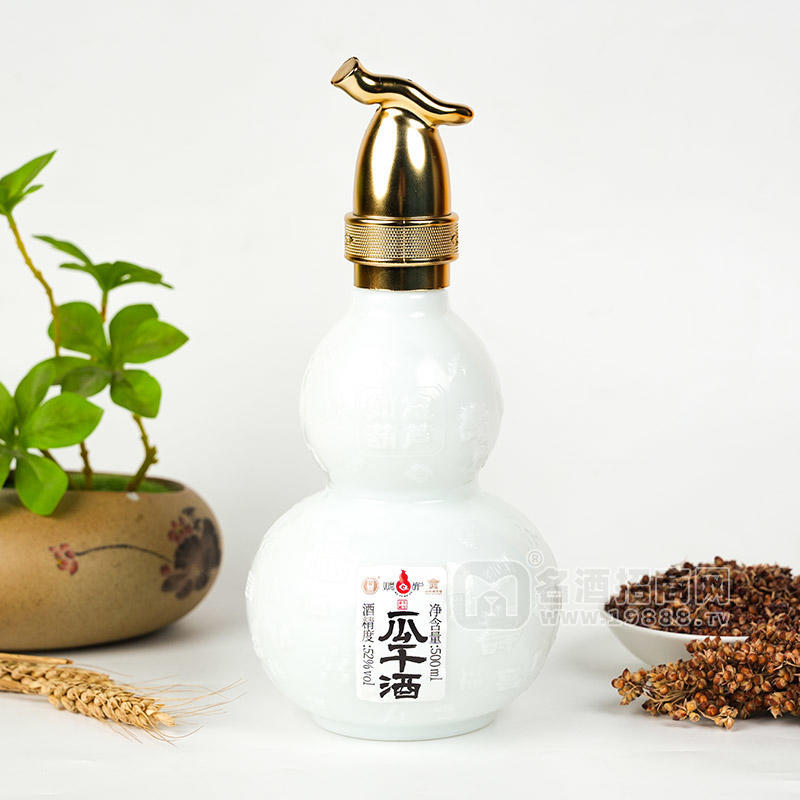 如意葫蘆瓜干酒52度白酒招商500ml