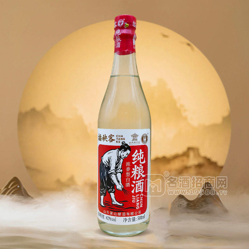 蒙山插秧客純糧酒濃香型白酒42度廠家招商500ml