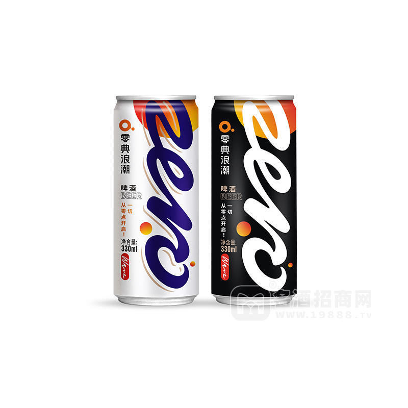 8度零典浪潮啤酒2.8度啤酒招商330ml