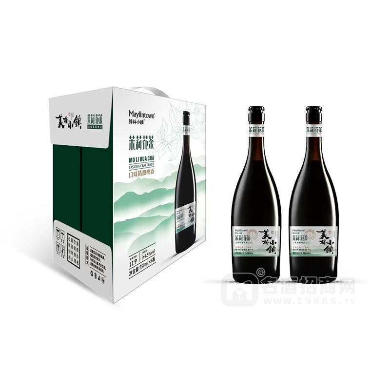 美林小鎮(zhèn)啤酒茉莉花茶精釀啤酒4.5度啤酒廠家招商750ml