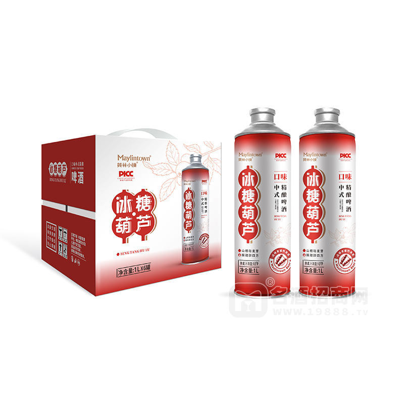 美林小鎮(zhèn)冰糖葫蘆精釀啤酒3.6度啤酒廠家招商1L×6罐